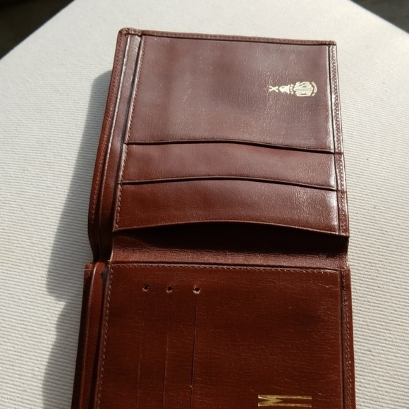 New Mark Cross Bifold Wallet With Snap Pocket - Picture 2 of 8